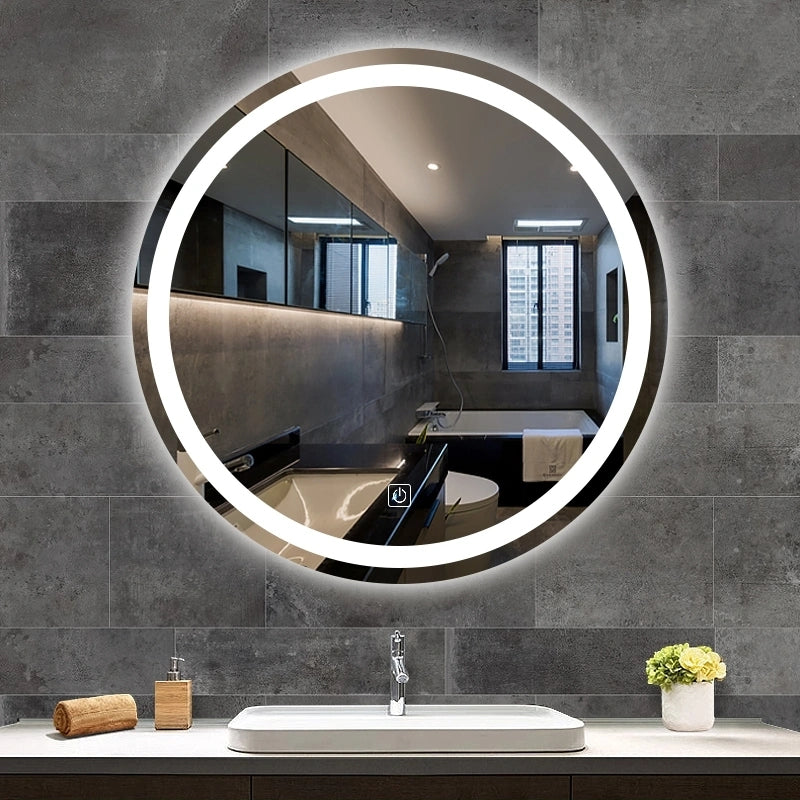 Illuminate Your Space: Sleek Round LED Mirror with Touch Control – Limited Time Offer!
