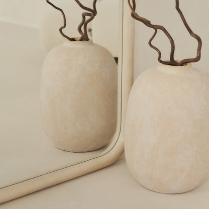 Elis – Oversized Full-Height Curved Concrete Mirror, 190 cm x 100 cm