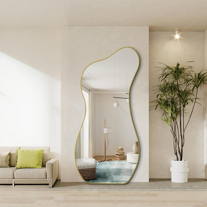 Elegant Curved Full-Length Mirror (170x70 cm) — Limited Time Offer!