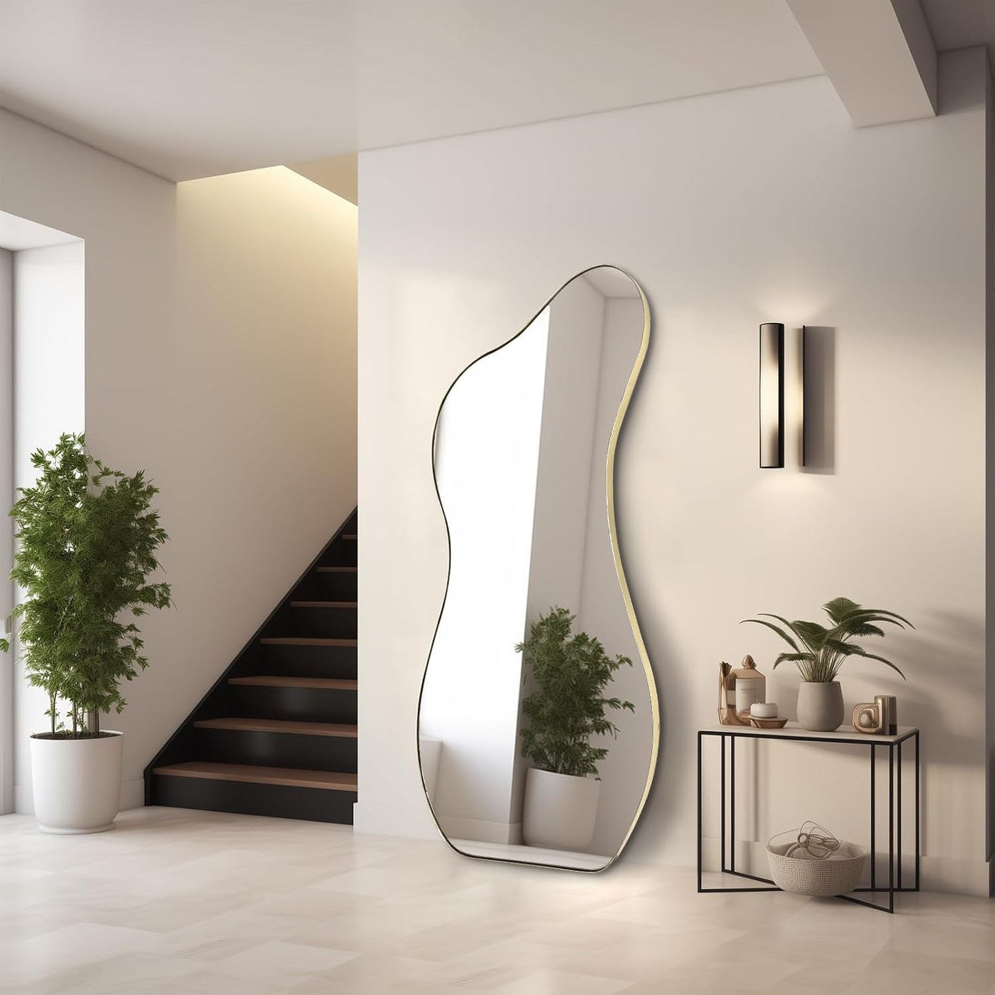 Elegant Curved Full-Length Mirror (170x70 cm) — Limited Time Offer!