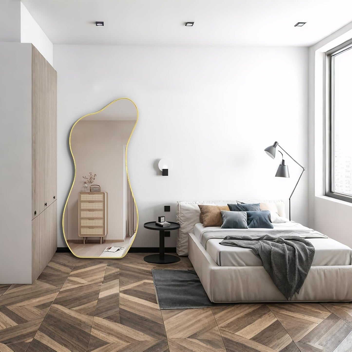 Elegant Curved Full-Length Mirror (170x70 cm) — Limited Time Offer!