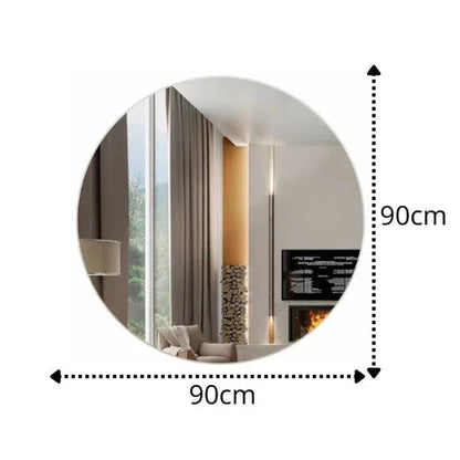 Stylish 90 cm Round Decorative Mirror – Limited Time Sale!