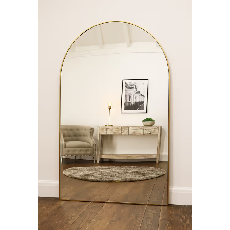 Elegant Oversized Gold Framed Mirror (180 x 119 cm) – Limited Time Offer!
