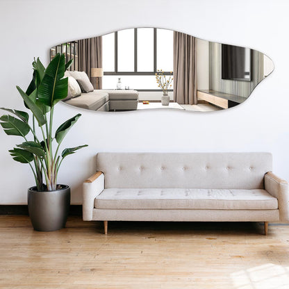 Elegant Large Organic Decorative Mirror - Flame Design - Full Body Reflection - 70 x 170 cm - Limited Time Offer!