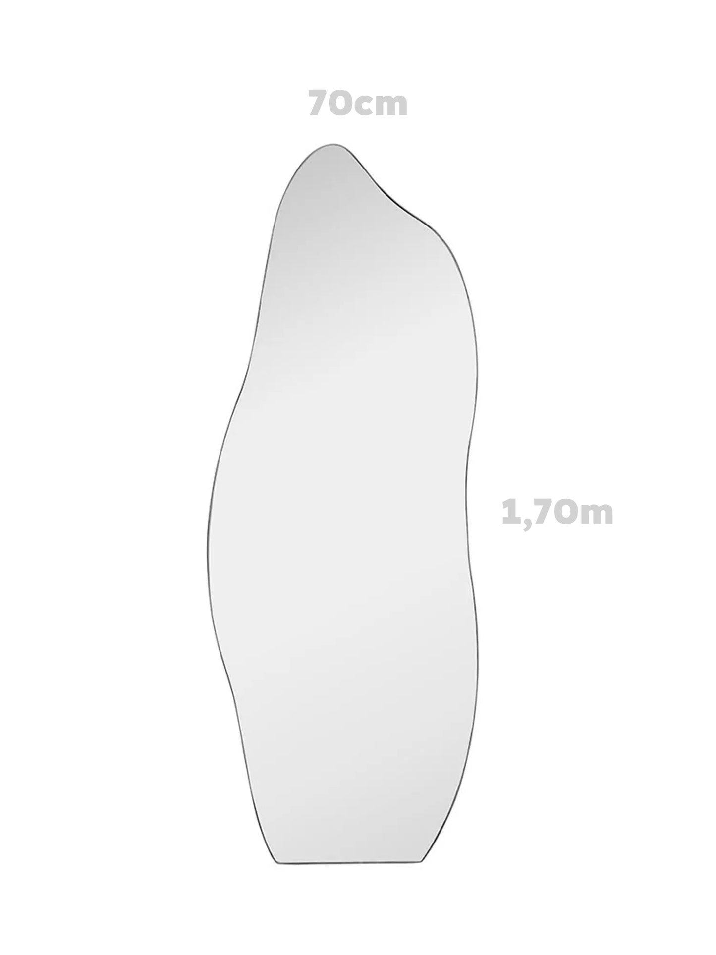 Elegant Large Organic Decorative Mirror - Flame Design - Full Body Reflection - 70 x 170 cm - Limited Time Offer!