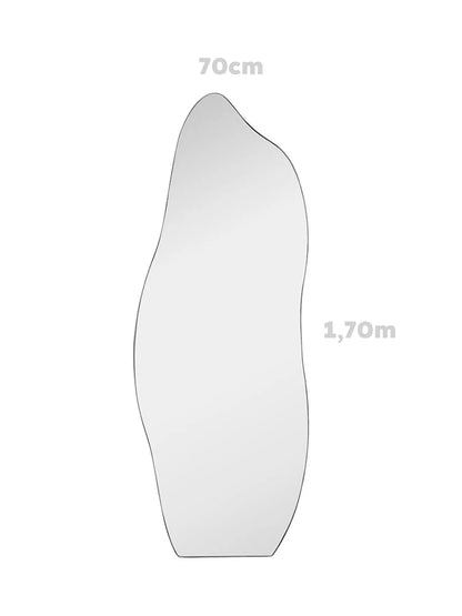 Elegant Large Organic Decorative Mirror - Flame Design - Full Body Reflection - 70 x 170 cm - Limited Time Offer!