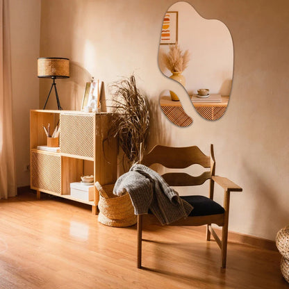 Stunning Futuristic Abstract Organic Mirrors – Elegant 2-Piece Set on Sale!