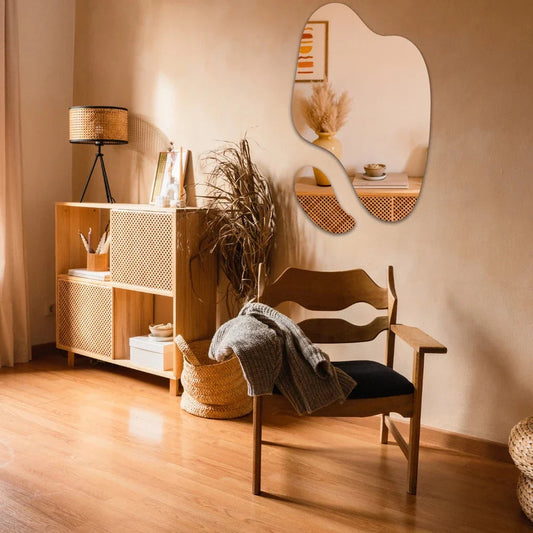 Stunning Futuristic Abstract Organic Mirrors – Elegant 2-Piece Set on Sale!