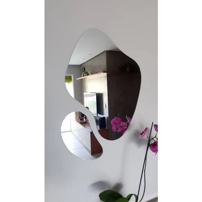 Stunning Futuristic Abstract Organic Mirrors – Elegant 2-Piece Set on Sale!