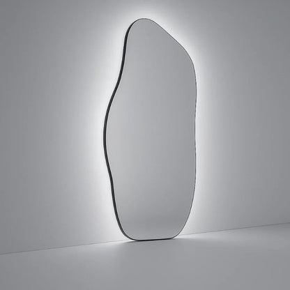 Transform Your Space: Lopazzi Oversized Full-Length Mirror with Organic Cotton Frame & Adjustable LED Lighting – 115 x 60 cm – Special Sale!