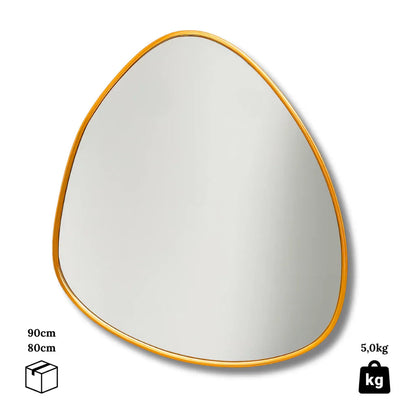Clearance Sale: Organic Mirror with Sleek Aluminum Frame – 90 x 80 cm