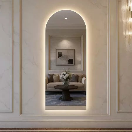 Elegant Oval LED Mirror with Straight Base – Available in 150 cm & 170 cm – Limited Time Sale!