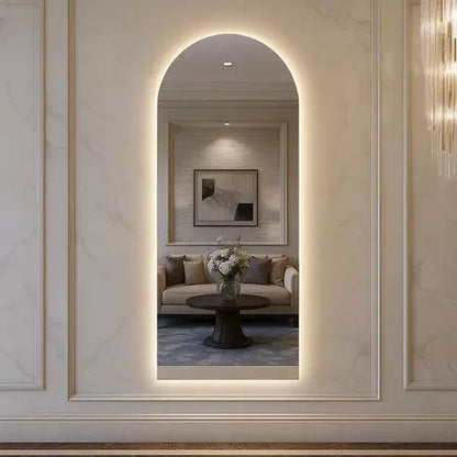 Elegant Oval LED Mirror with Straight Base – Available in 150 cm & 170 cm – Limited Time Sale!