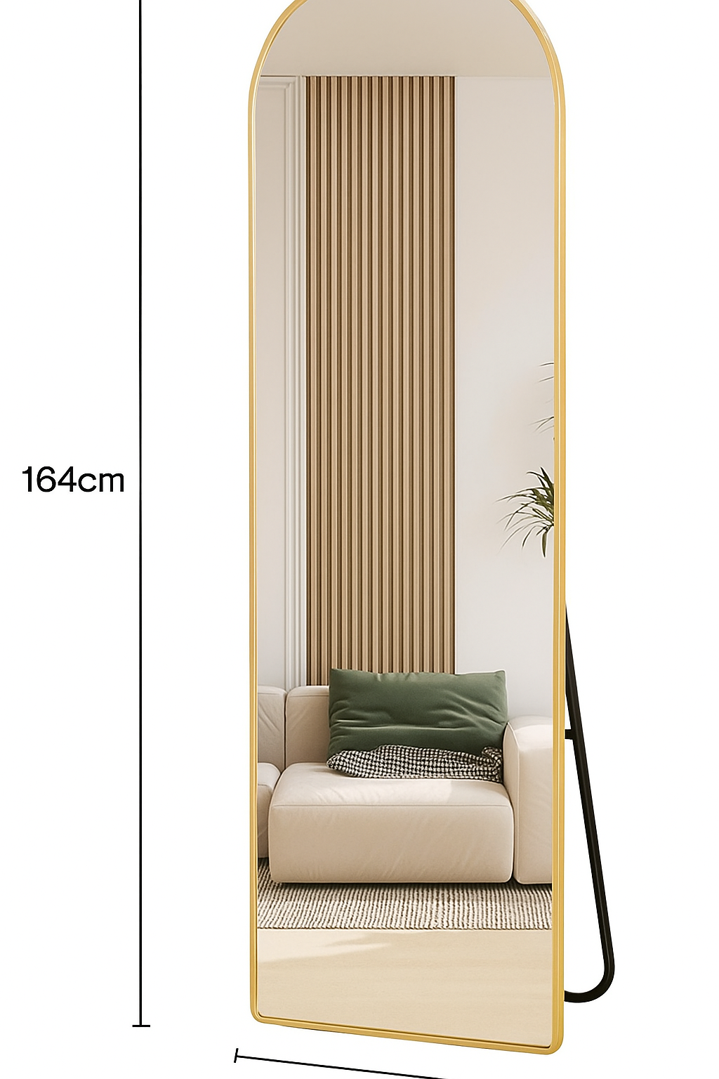 Elegant Gold-Framed Pinterest Mirror with Stand – Limited Time Offer!