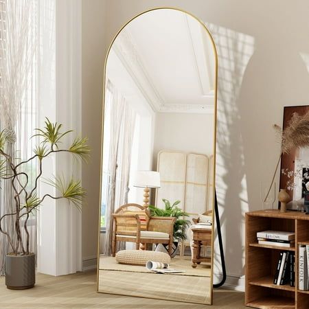 Elegant Gold-Framed Pinterest Mirror with Stand – Limited Time Offer!