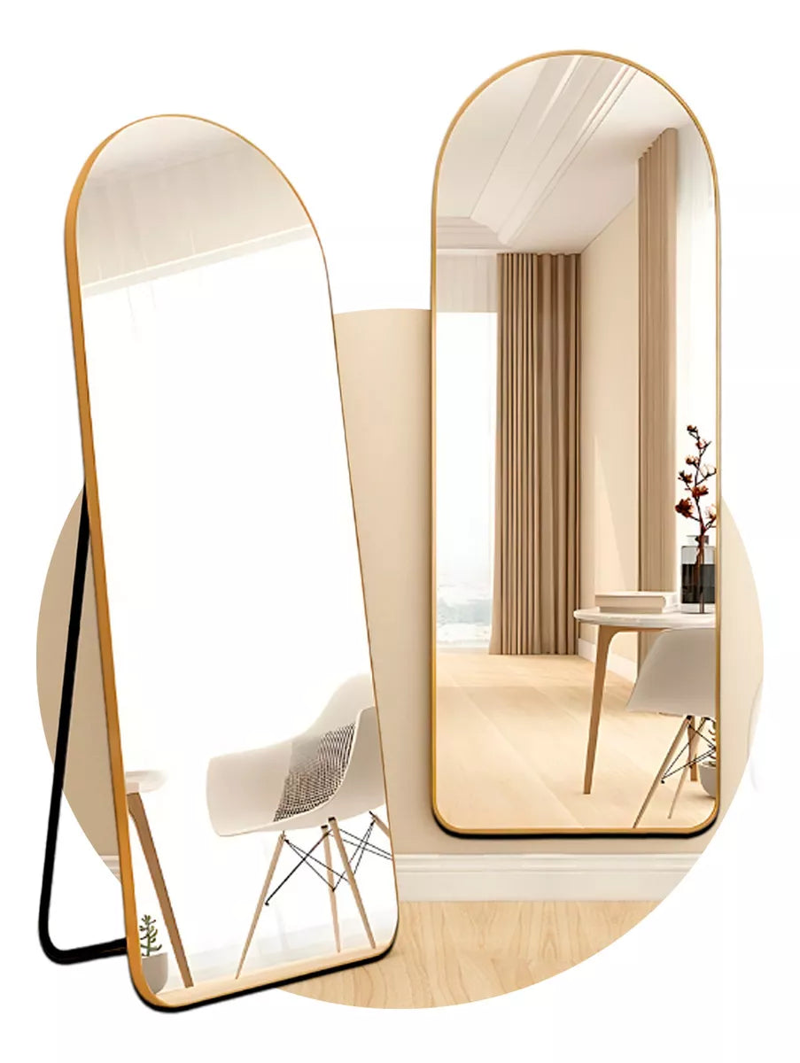Elegant Gold-Framed Pinterest Mirror with Stand – Limited Time Offer!