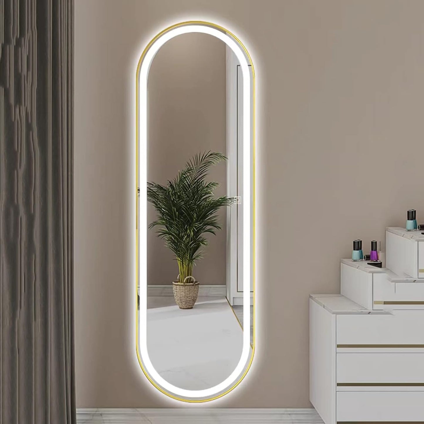 Emery Oval LED Touch Mirror – 170x70 cm – Limited Time Sale!
