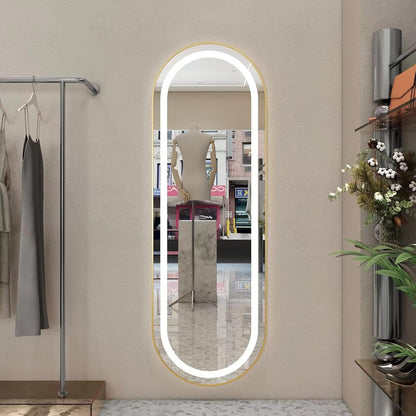 Emery Oval LED Touch Mirror – 170x70 cm – Limited Time Sale!