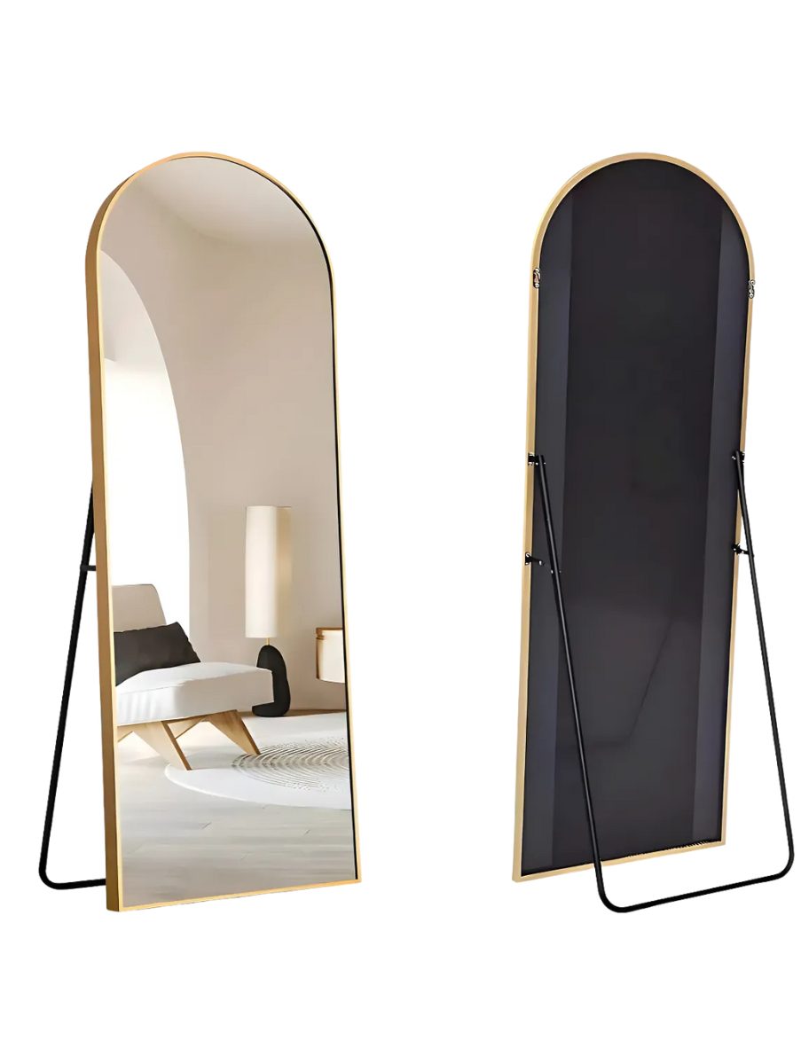 Elegant Gold-Framed Pinterest Mirror with Stand – Now on Sale!