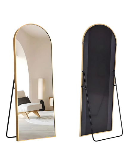 Elegant Gold-Framed Pinterest Mirror with Stand – Now on Sale!