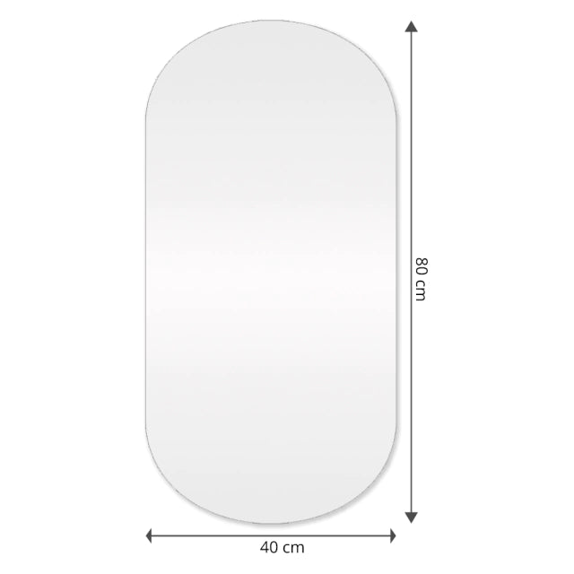 Exclusive Slim LED Round Mirror - 80x40cm Edition