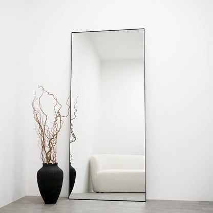 Xavril – Oversized Black Metal Full-Length Mirror, 179 cm x 80 cm