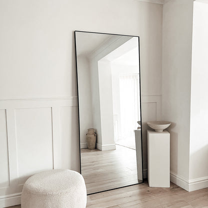 Xavril – Oversized Black Metal Full-Length Mirror, 179 cm x 80 cm