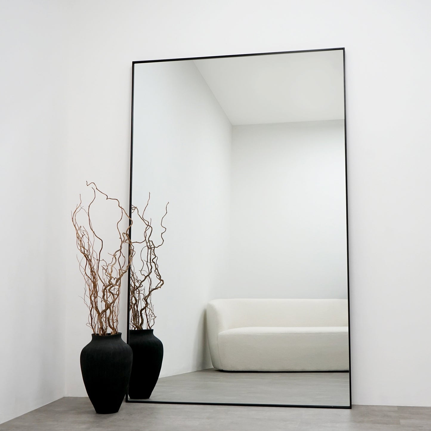 Xavril Extra Large Black Metal Full-Length Mirror – 190 cm x 120 cm