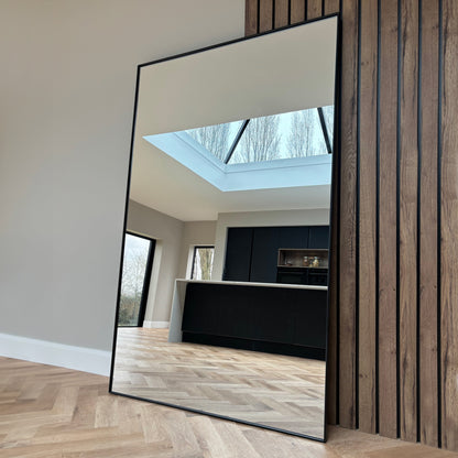 Xavril Extra Large Black Metal Full-Length Mirror – 190 cm x 120 cm