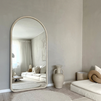Stunning Oversized Full-Length Mirror with Elegant Curved Concrete Frame – 190 x 100 cm (Limited Time Clearance Sale!)