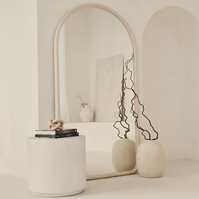 Stunning Oversized Full-Length Mirror with Elegant Curved Concrete Frame – 190 x 100 cm (Limited Time Clearance Sale!)