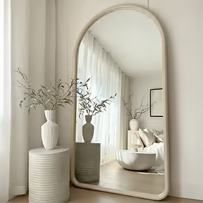 Stunning Oversized Full-Length Mirror with Elegant Curved Concrete Frame – 190 x 100 cm (Limited Time Clearance Sale!)